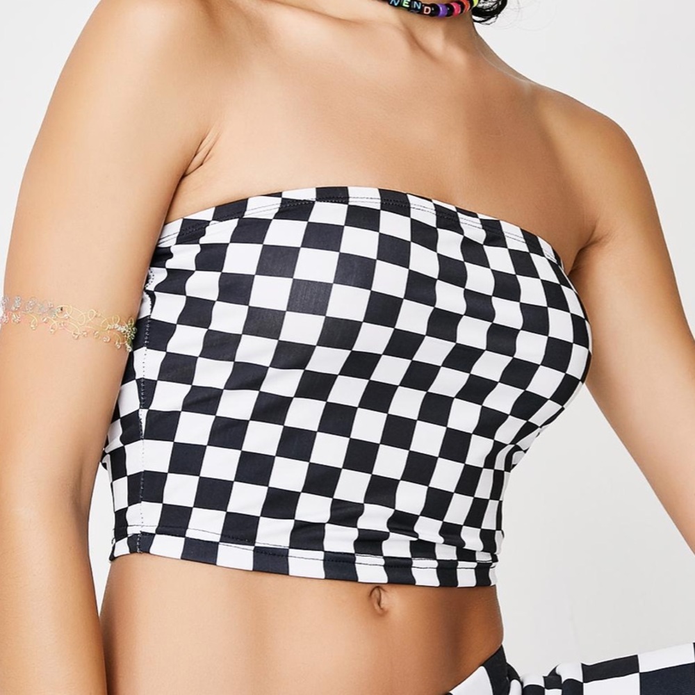 Checkered crop top